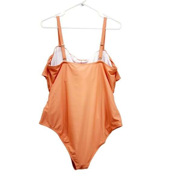 CUPSHE Women's Swimsuit Ruffle Trim Belly Concealing One Piece Swimwear Size 2X - Picture 13 of 13